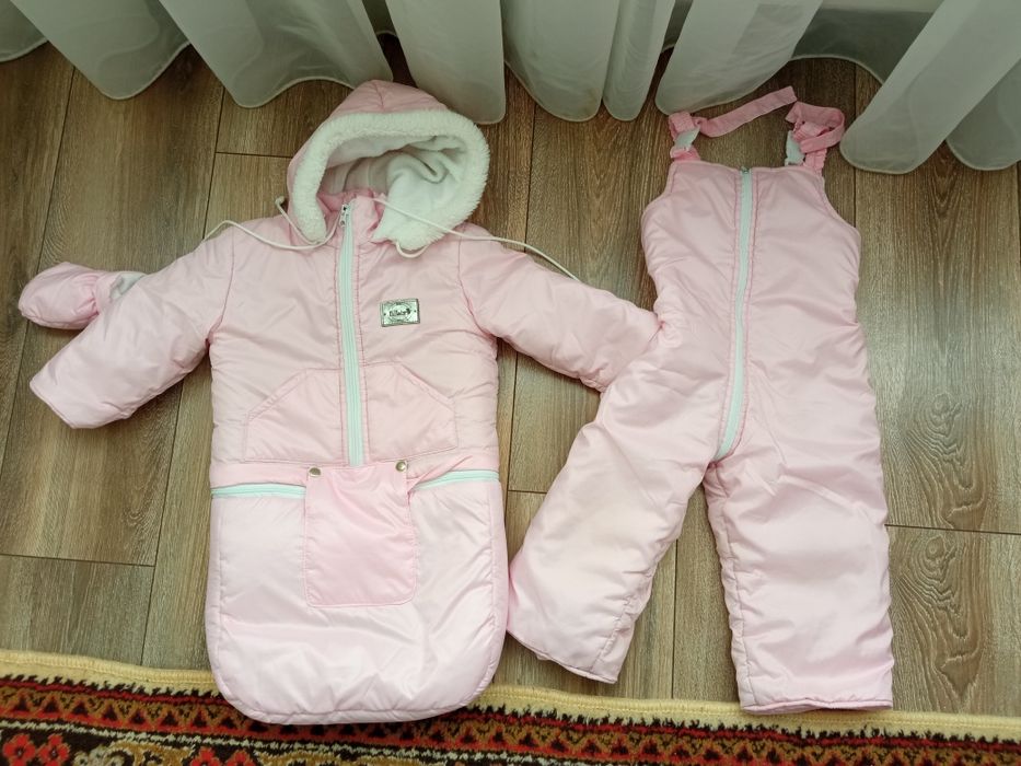 Детский зимний комбинезон 3 в 1 на девочку