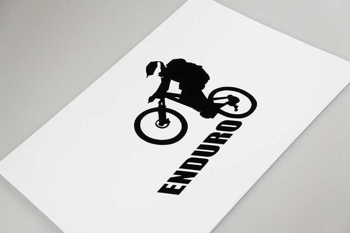 NAKLEJKA na samochód ROWER ENDURO 15x14cm