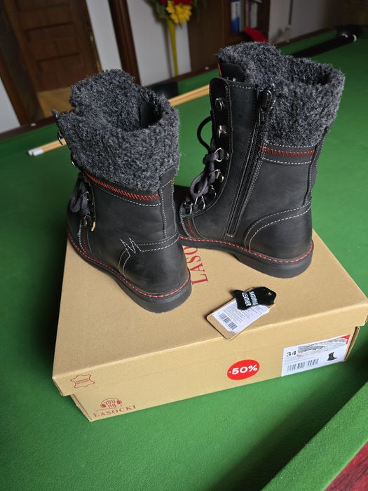 Kozaki Lasocki skóra dziewczęce