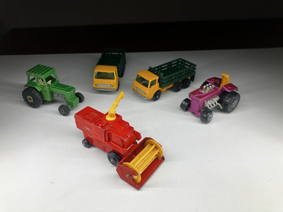 Retro zestaw 5 x pojazdów rolniczych Matchbox Lesney