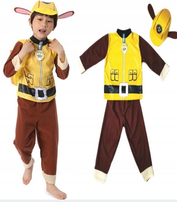 Strój psi patrol rubble 110 plecak zegarek rzutnik