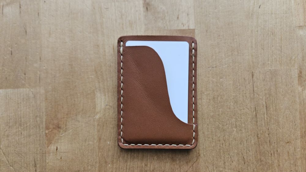 Prosty cardholder / mini portfel skórzany