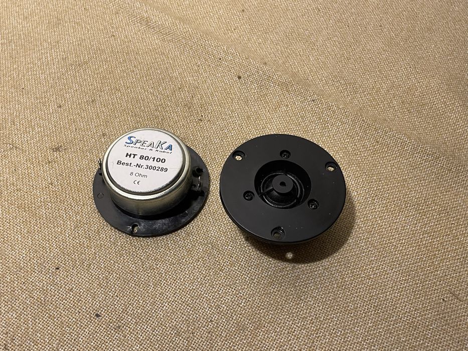 Немецкие купольные 19мм ВЧ динамики SpeaKa HT-80/100 (8Ом/100Вт)