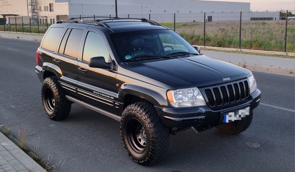 Jeep grand cherokee wj 4.7 lpg lift 2 cale koło 32 cale hak