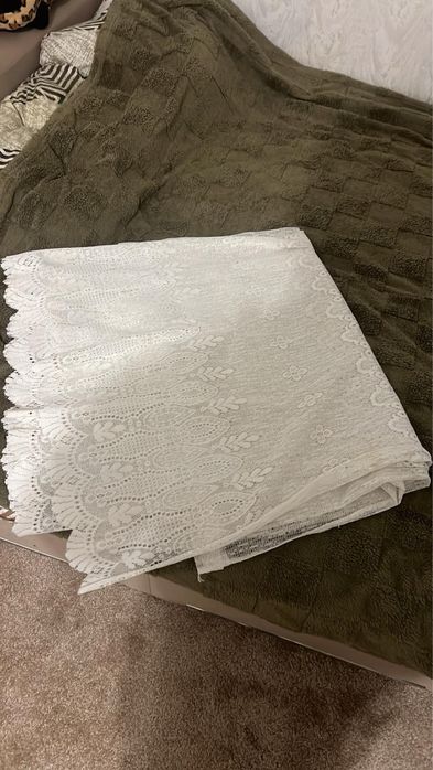 Тюль  біла довга