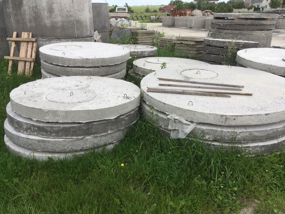 Кільця бетонні армовані сіткою для каналізації, доставка Цемент.