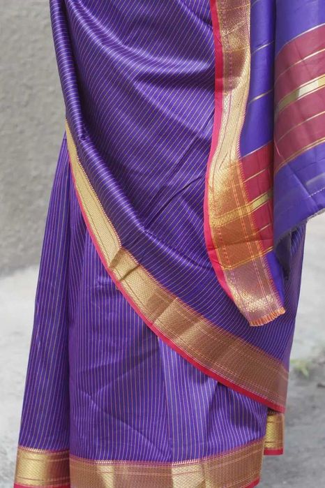 Индийское сари 6,3 м с отрезом для чоли Bhagalpuri Silk