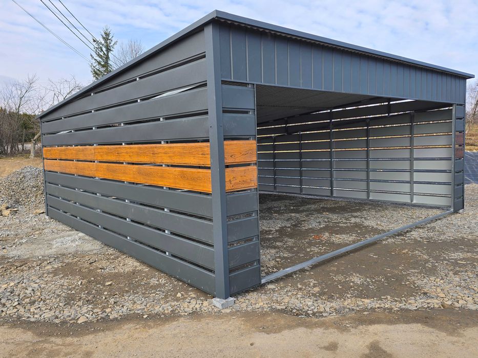 Wiata dwustanowiskowa na samochód , wiata konstrukcja ocynk