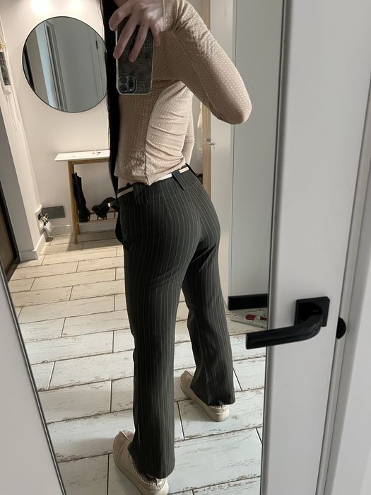 Штани в смужку, брюки прямі