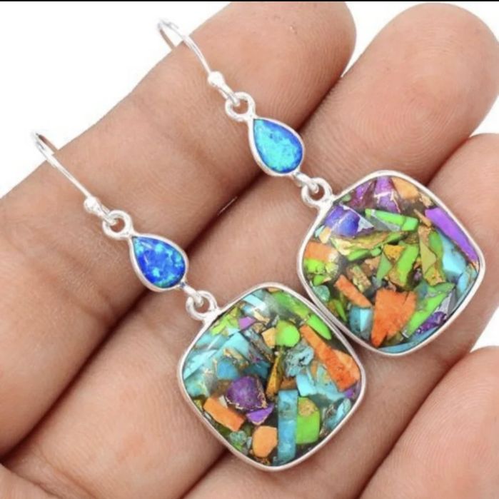 Серьги серебристые