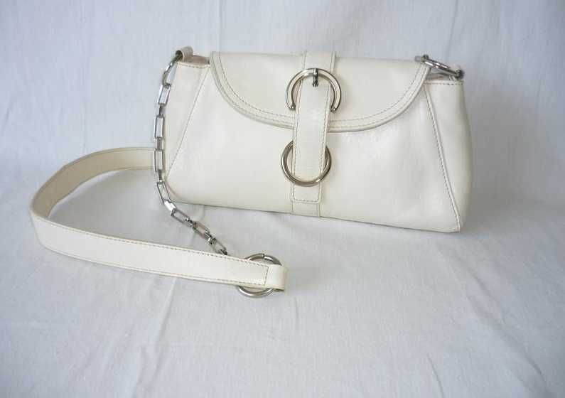 FURLA шкіряна сумка на довгій ручці сумка на плече колір айворі