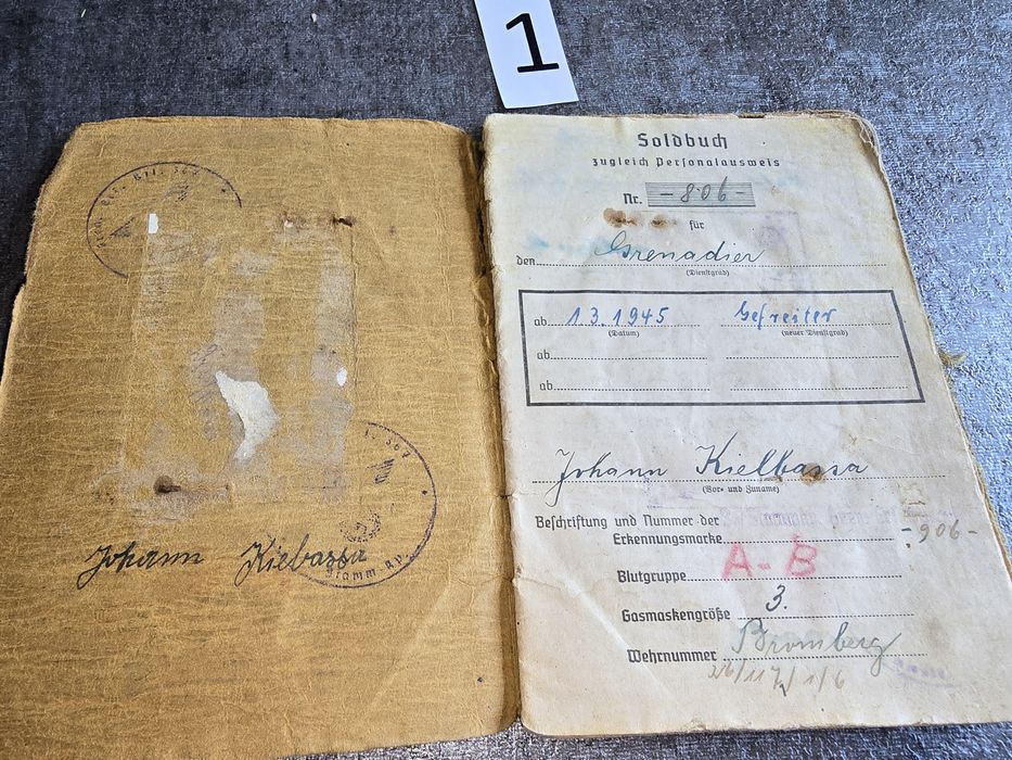 Soldbuch.1. Wehrmacht. Bromberg