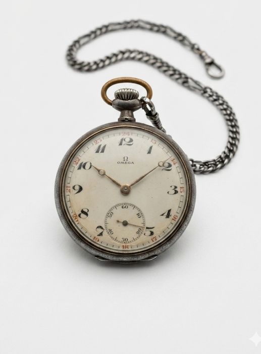 Relógio de Bolso centenário Omega Calibre 15 rubis, Vintage/Coleção