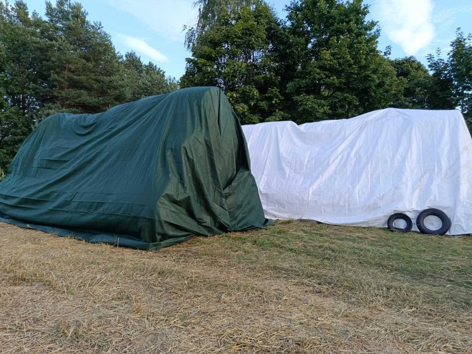 Słoma w belach  żyto pszenżyto sucha przykryta transport