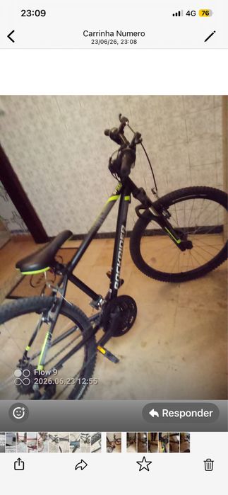 Bicicleta btt rocrider roda 24 como nova de tudo 99euros