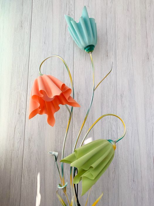 Напольный торшер SunLight со стеклянным столиком; підлогова лампа/стол