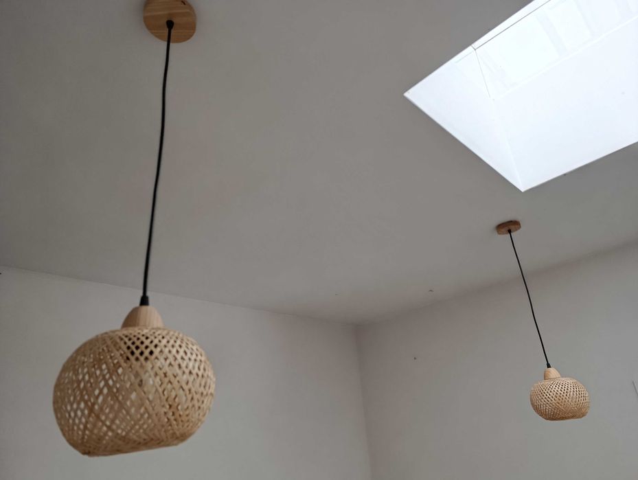 Lampa bambusowa wisząca bambus boho