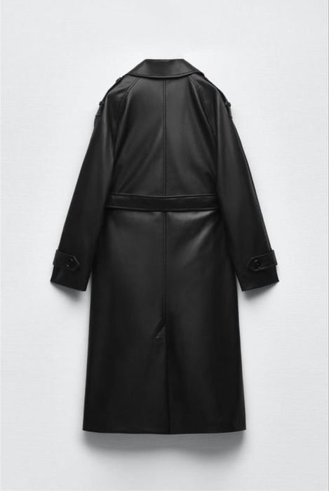 трендовий шкіряний тренч Zara