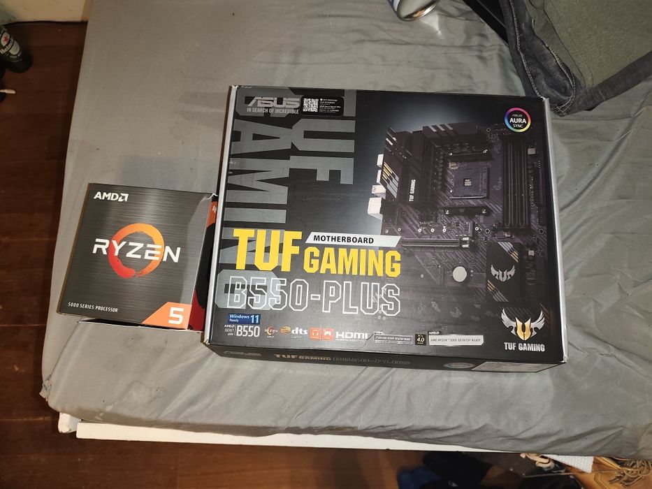 Płyta główna Asus tuf gaming b550 plus + ryzen 5 5600 + dysk m2 1tb