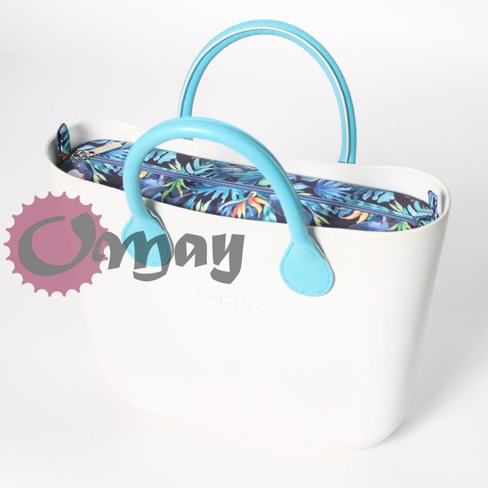 Granatowy organizer do OBAG MINI tukany lazur 2 kieszenie wkład OMAY
