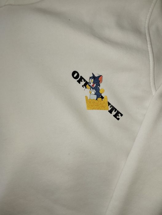Bluza z kapturem kolekcjonerska off - white Tom & Jerry XXL z 2013