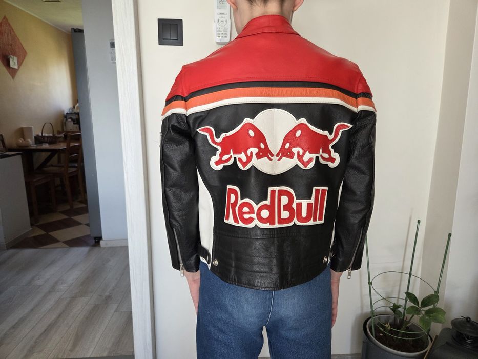Kurtka motocyklowa, dziecieca ,skóra , Red bull