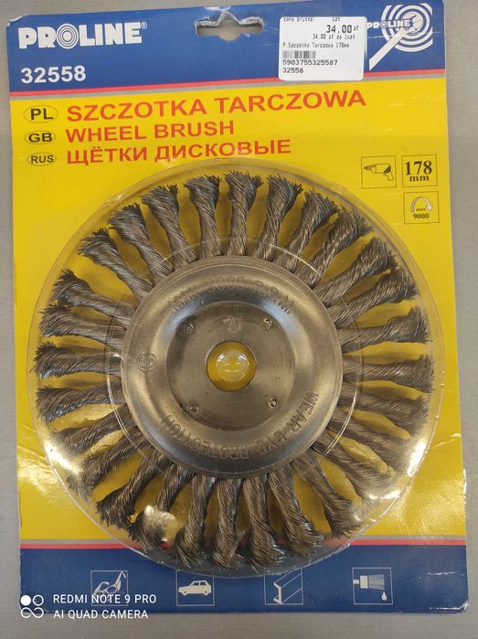 Szczotka Tarczowa 175mm z drutu skręcanego 32558 Profix NOWA!