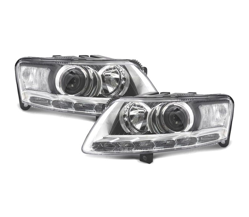 FARÓIS XENON AUDI A6 08-10 DIURNA LED