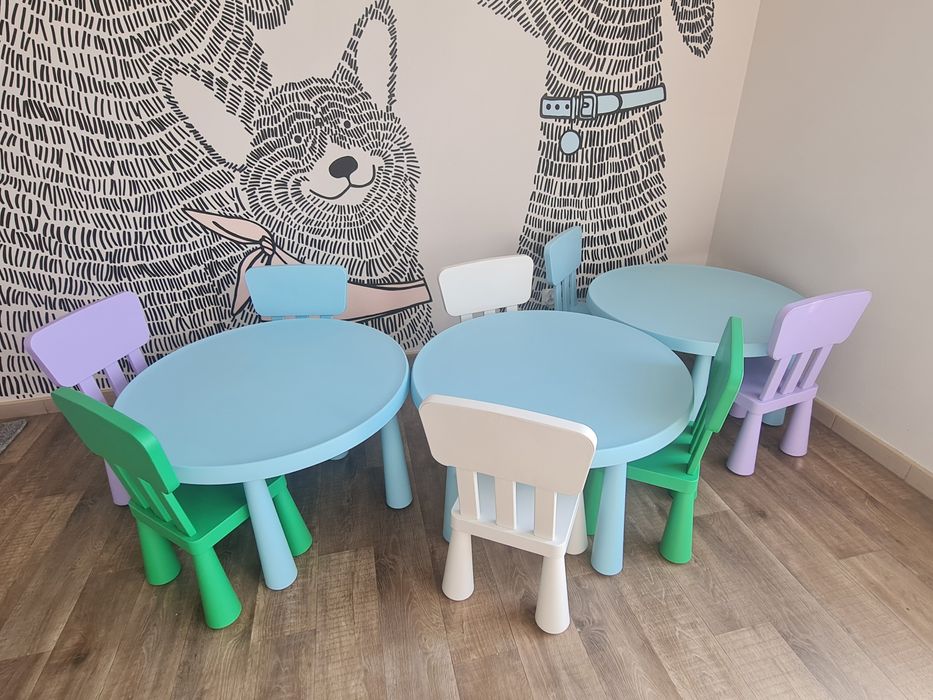 Stół i krzesła mamut ikea