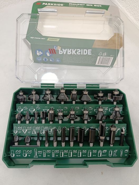 Набір фрез по дереву Parkside PFB 30 8мм (30 шт) з Німеччини, фрези