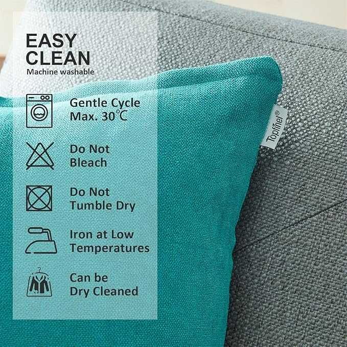 Poszewki Dekoracyjne Szenilowe 2 sztuki 50x50 cm Morske Niebieskie