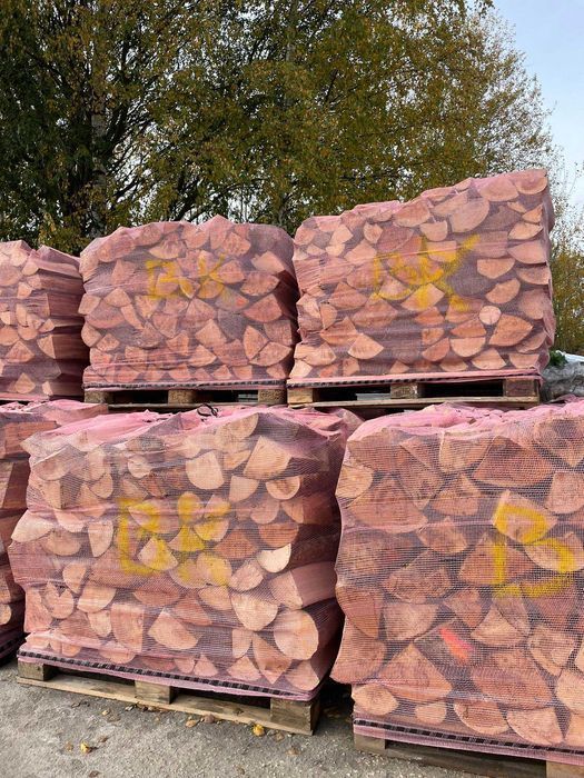 Drewno kominkowe opałowe BUK, DĄB, BRZOZA, GRAB luzem | na palecie