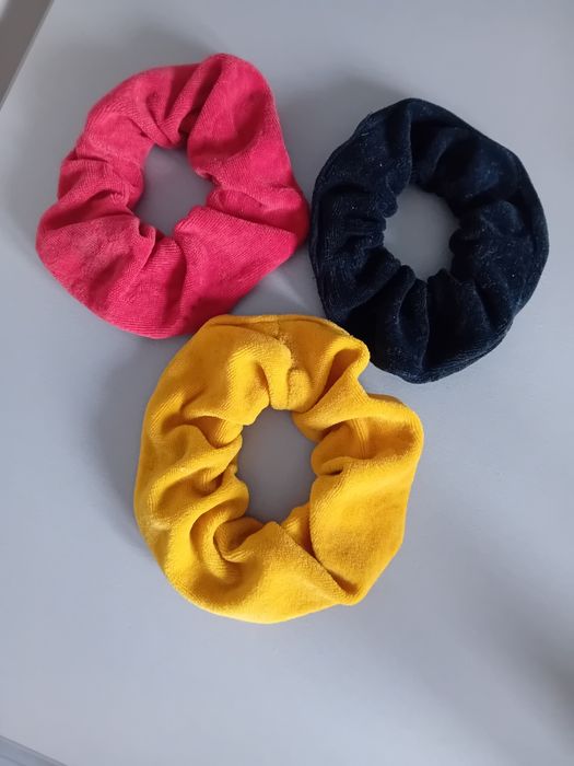 Welurowa Aksamitna gumka owijka do włosów duża scrunchie