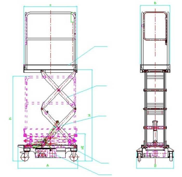 Plataforma de Elevação com elevação eléctrica até 3 metros