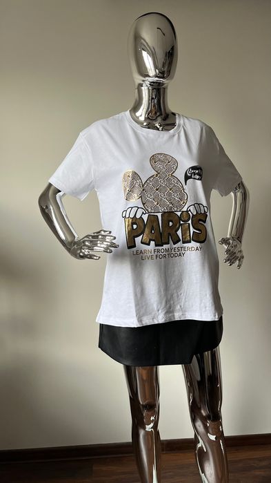 Biały T-shirt Paris Bawełna