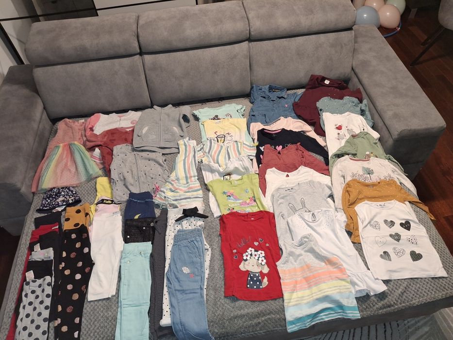 Zestaw komplet paka ubrań dla dziewczynki rozmiar 98