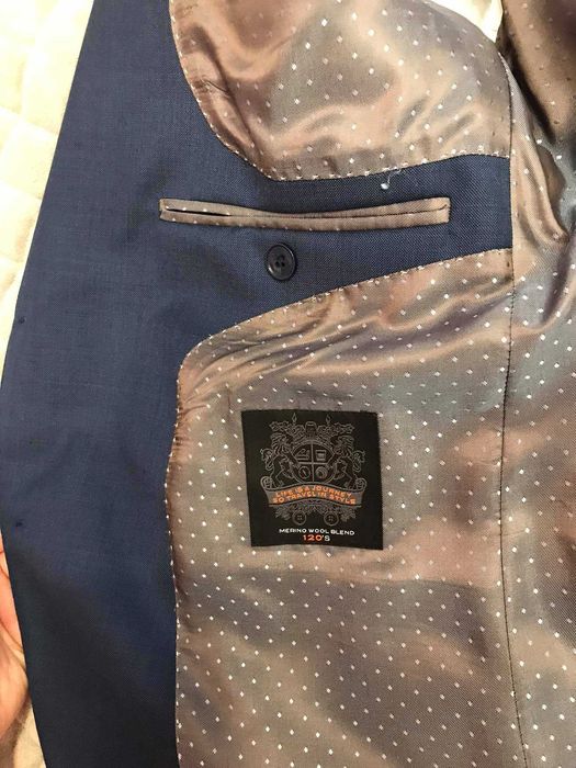 garnitur męski wełniany granatowy LANCERTO