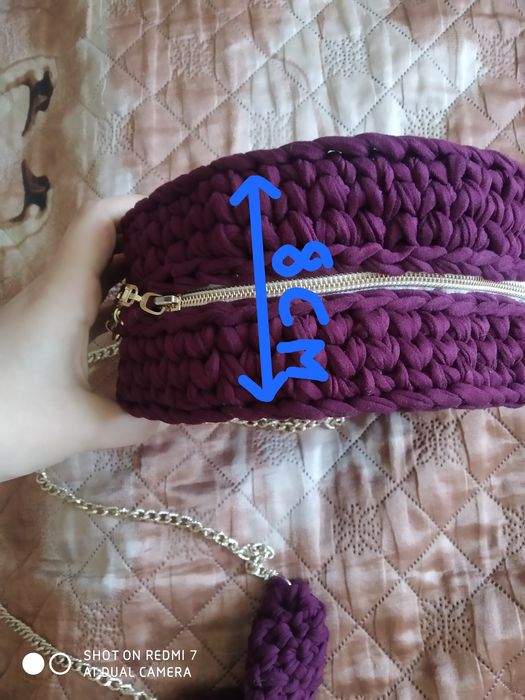 Сумка кругла в'язана ручної роботи