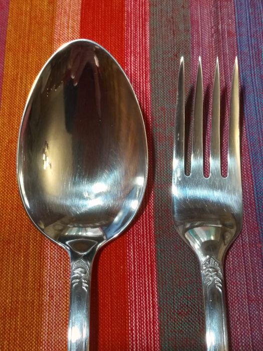 Українське срібло 875 проби набір столові ложка + виделка