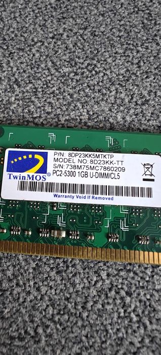 Pamięć RAM DDR2 1 GB PC2-5300 ( 8D23KK-TT ) TwinMOS
