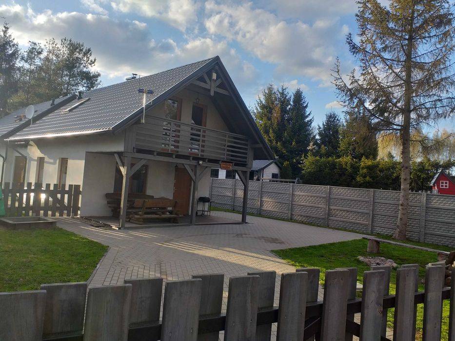 Domek całoroczny Wiele 15m od jeziora 10 osób Kaszuby Jacuzzi SAUNA