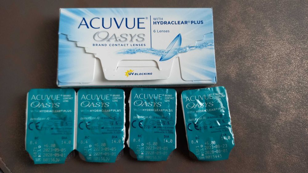 Szkła kontaktowe Acuvue Oasys Hydraclear plus +6.00  (8.4  14.0) 4szt.