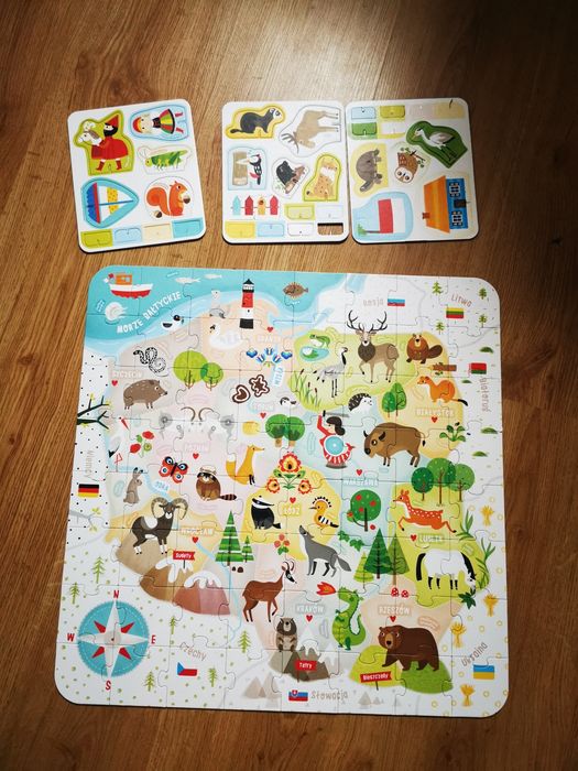 Puzzle Czu Czu Mapa Polski 4+ 64 elementy