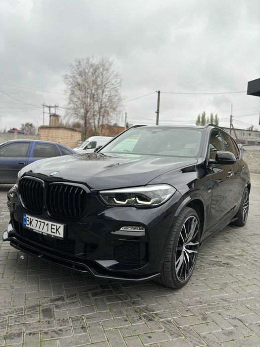 Сплиттер BMW X5 G05 M Sport тюнинг обвес переднего бампера