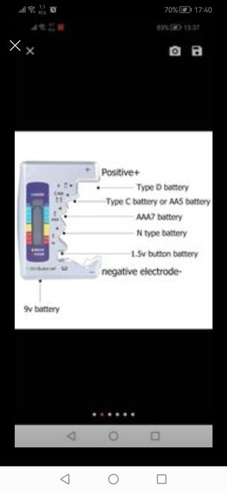 Verificador de baterias. Novo