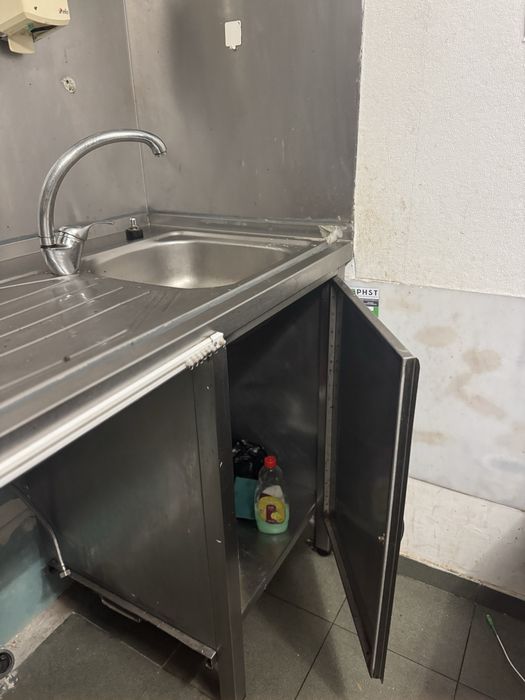 Bancada de Inox com Lava-Loiça e Armário Inferior