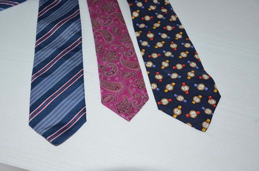 zestaw 3 szt 100% jedwab silk/krawat