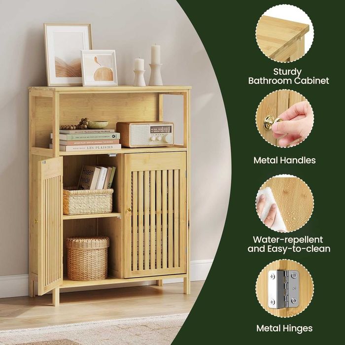 Nowa szafka łazienkowa /szafa bambusowa /komoda / półka / regał !K186!