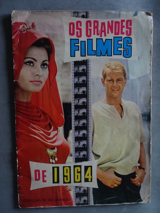 Caderneta de cromos Os grandes filmes de 1964 (tem 76 cromos)