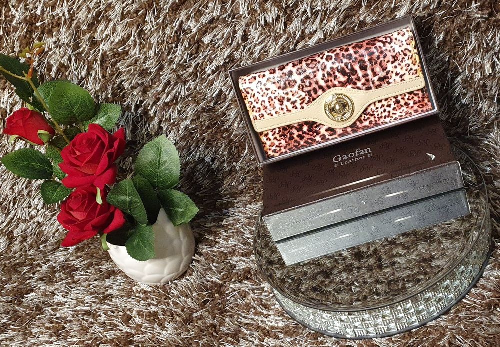 Portfel Damski Różowy w Panterkę